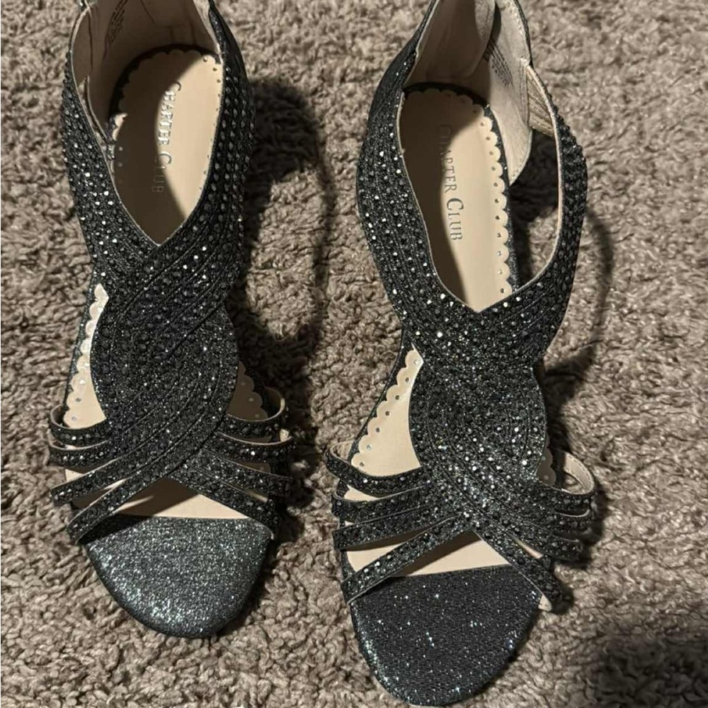 Elegant Black Glitter Women Shoes